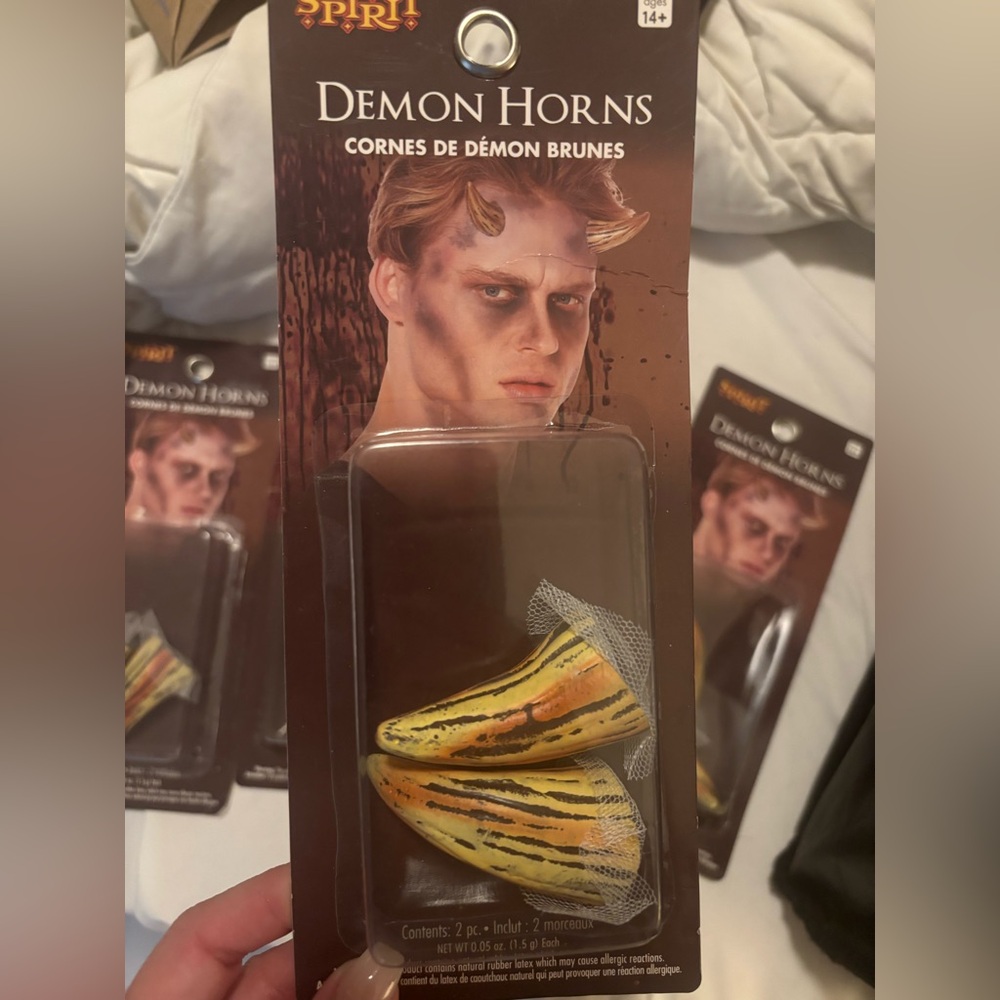 Spirit Halloween prosthetic rubber demon  horns